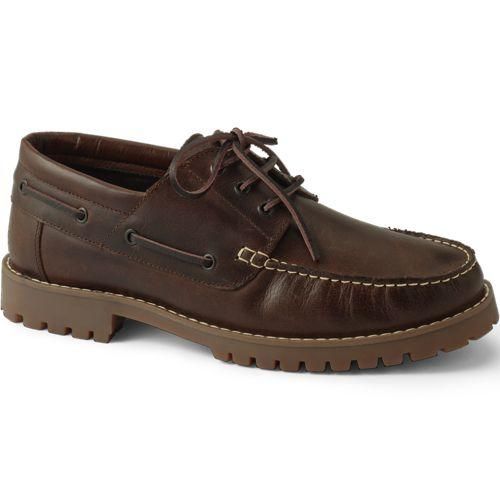 Bootsschuhe aus Leder, Herren,  Braun, Leder, by Lands' End