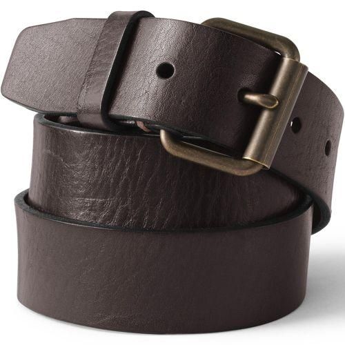 Ledergürtel im Vintage-Stil, Herren,  Braun, Leder, by Lands' End