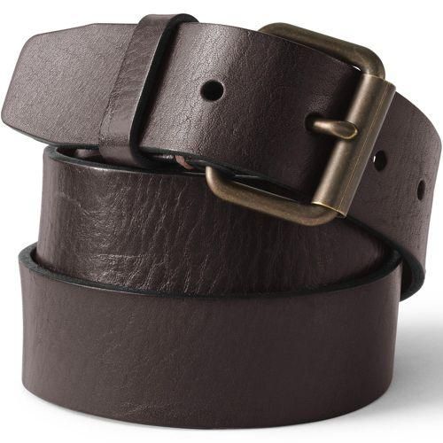 Ledergürtel im Vintage-Stil, Herren,  Braun, Leder, by Lands' End