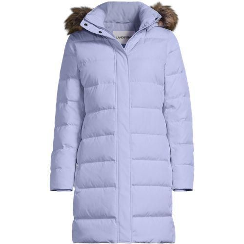 Daunenmantel mit Kapuze, Damen,  Lila, Polyester, by Lands' End