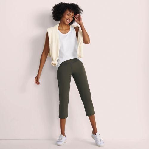 ¾-Yogahose ACTIVE, Damen,  Grün, Polyester-Mischung, by Lands' End