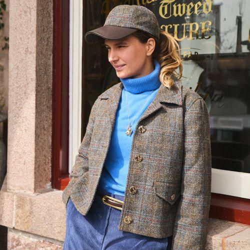 Rollkragen-Pullover aus Kaschmir, Damen,  Blau, Kaschmir, by Lands' End