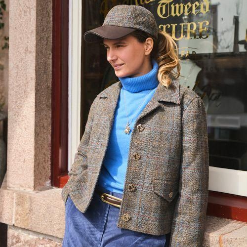 Rollkragen-Pullover aus Kaschmir, Damen,  Blau, Kaschmir, by Lands' End