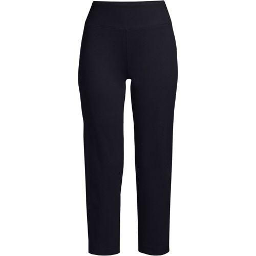 ¾-Yogahose ACTIVE, Damen,  Schwarz, Polyester-Mischung, by Lands' End