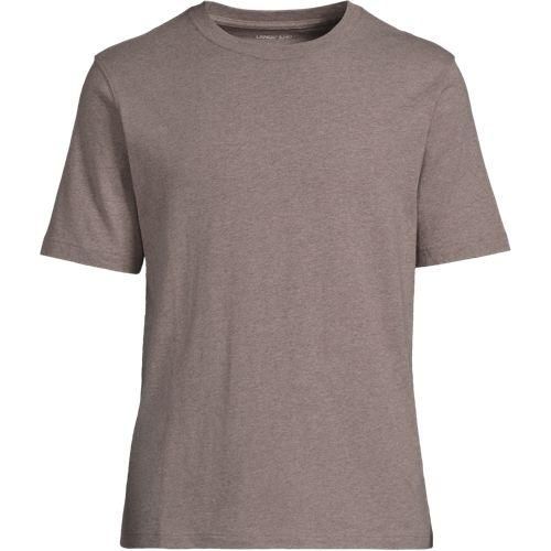 Super-T Kurzarm-Shirt, Classic Fit, Herren,  Braun, Baumwolle, by Lands' End