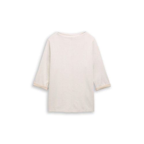 TOM TAILOR Damen Plus Size - Sweatshirt mit Stehkragen, beige, Meliert, Gr. 50
