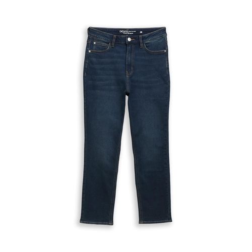 TOM TAILOR DENIM Damen TTLOTTE SLIM Jeans, blau, Uni, Gr. 32