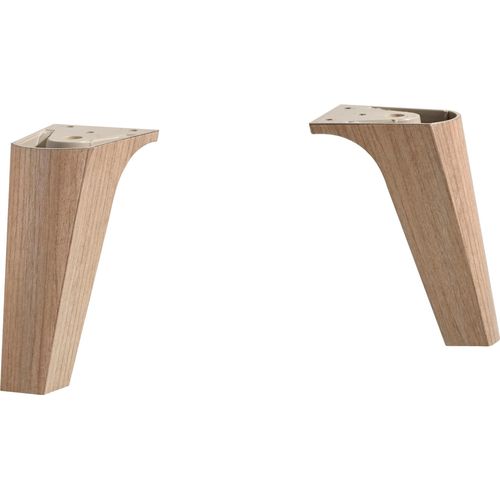 Möbelfuß SAPHIR "Quickset Fuß-Set, 2er Set Möbelfüße in Holzoptik, 12 cm hoch", braun (holzoptik), H:12cm, Möbelfüße, Möbelfuß, Möbelbeine aus Kunststoff, 2 Stück Badmöbel-Füße, Füße für Möbel