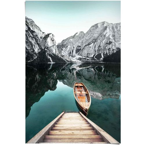 Poster REINDERS "Berg See Rocky Mountains - Glacier - Winter", grün (farbe bild(er): grün), B:61cm H:91,5cm, Papier, Bilder, Poster