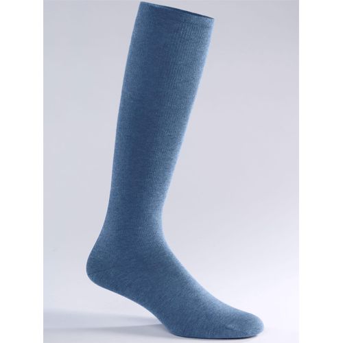 Kompressionsstrümpfe WÄSCHEPUR, Damen, Gr. 3/42, blau, 60% Baumwolle, 28% Polyamid, 12% Elasthan, Socken Kompressionsstrümpfe
