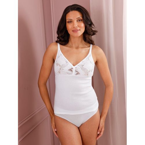 BH-Hemd WÄSCHEPUR, Damen, Gr. 42, weiß, 100% Baumwolle, BHs