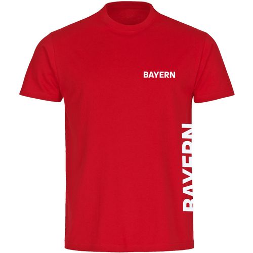 multifanshop Kinder T-Shirt - Bayern - Brust & Seite - Druck weiß - Kind