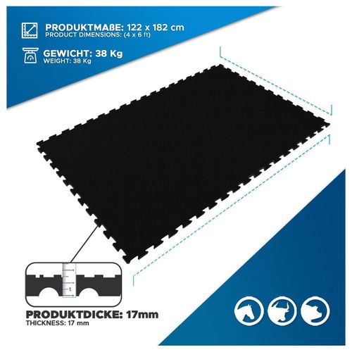 etm Puzzle-Stallmatte aus Gummi Pontiac Stallboden 120 x 180 cm