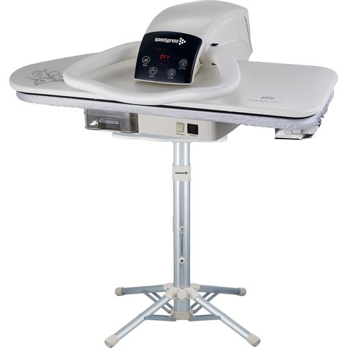 80HD-W Weiß 2600 Watt Hochleistungs-Dampfbügelpresse 81 cm + Stand by Schnellpresse (+ Eisenaufsatz, Filter und Abdeckung)