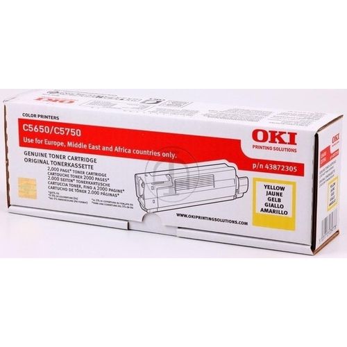 Toner Original Oki 43872305 gelb Packung mit 4 Stück