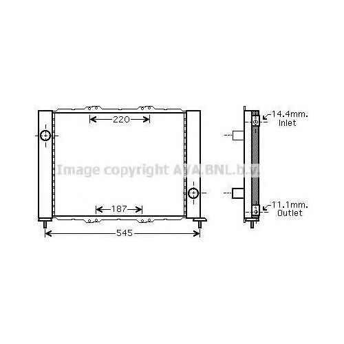 PRASCO Kühlmodul Motorkühlmodul RTM388 für RENAULT CLIO II (BB0/1/2, CB0/1/2) Aluminium