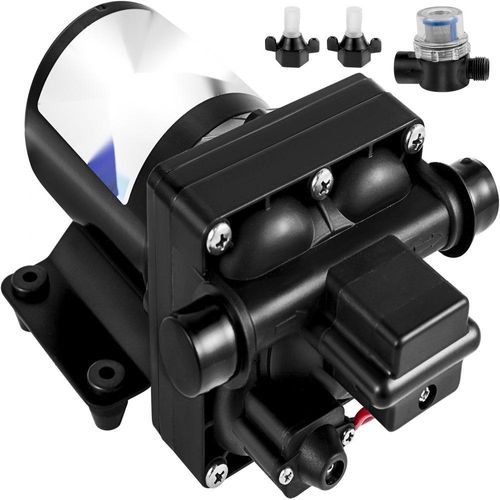 12 V - Hochdruck-Membranwasserpumpe, 3 GPM, Polypropylen Hochdruckmembranwasserpumpe – Maximaldruck 45 psi, Selbstansaugende Wasserpumpe mit Eingebautem Rückschlagventil, Ideal für Wohnwagen und Boote