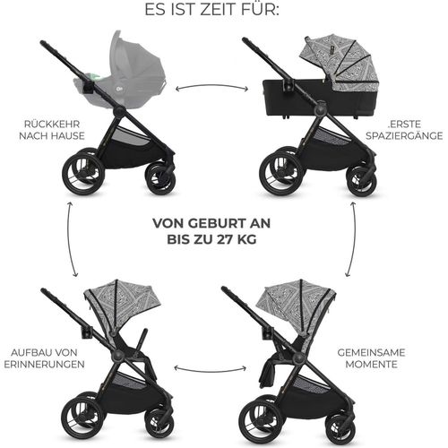 Kinderkraft Kinderwagen 2in1 Nea / Kombikinderwagen, Kinderkraft:Lunar Black