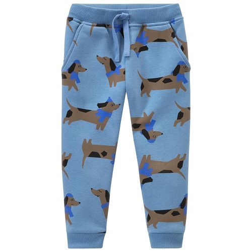 Baby Jogginghose mit Dackel-Allover Image