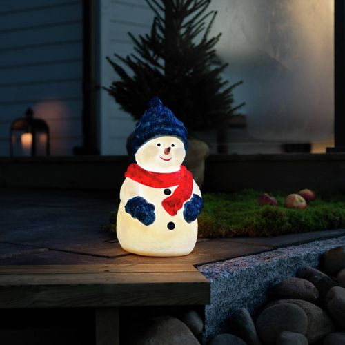 LED-Dekofigur Schneemann, warmweiß, IP44