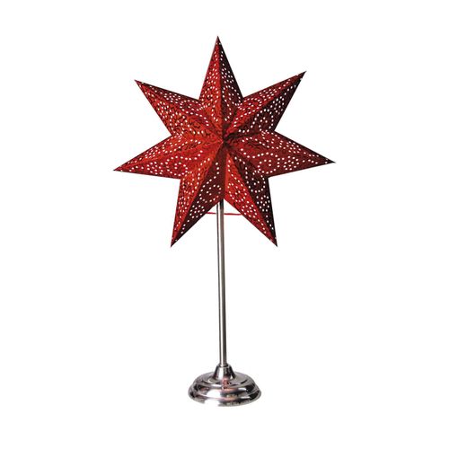 Standstern Antique, Metall/Papier, rot