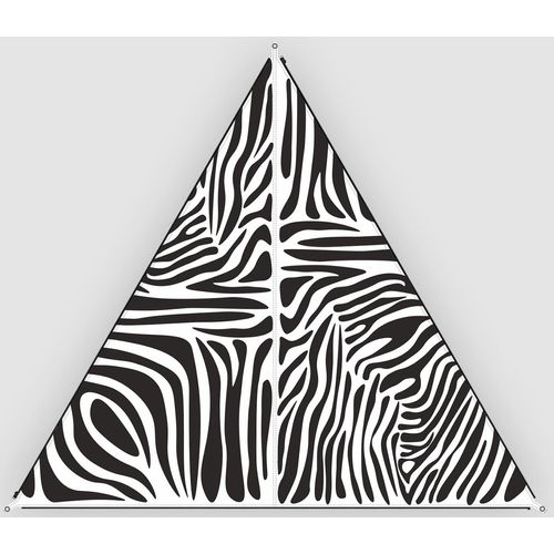 Sonnensegel BENT "Verbindbares Sonnensegel TC-Zip-Canvas Single", schwarz-weiß (zebra druck, rv schwarz), Sonnensegel, B/T: 250cm, Polyester, B:250cm