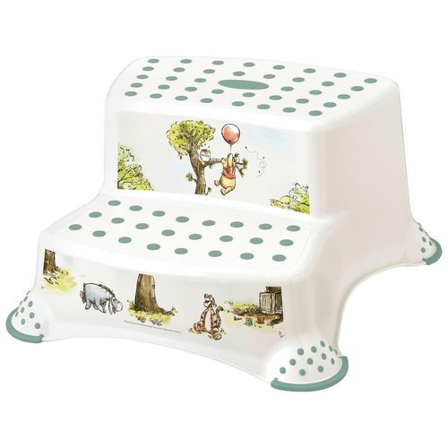 Disney Tritthocker Winnie Pooh , Weiß , Kunststoff , 37x21x40 cm , rutschfeste Füße, Trittfläche , Pflegen, Babytoilette, Baby / Kinder Tritthocker