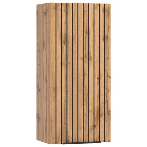 Held Hängeschrank , Schwarz, Eiche Wotan , Holzwerkstoff , 30x64x20 cm , hängend , Badezimmer, Badezimmerschränke, Hängeschränke
