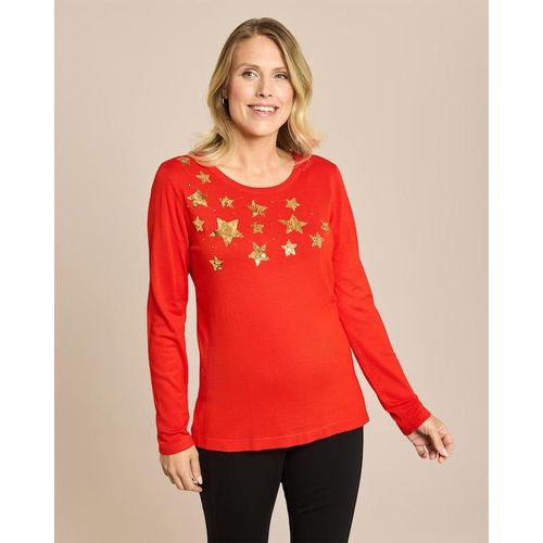 Pullover mit Pailletten-Sternen