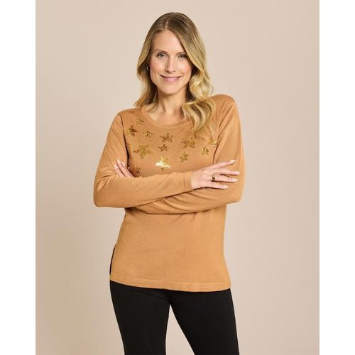 Pullover mit Pailletten-Sternen