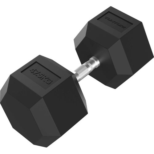 Tunturi Platinum Hexa Kurzhantel - Gummi - 1x 37,5kg - Schwarz