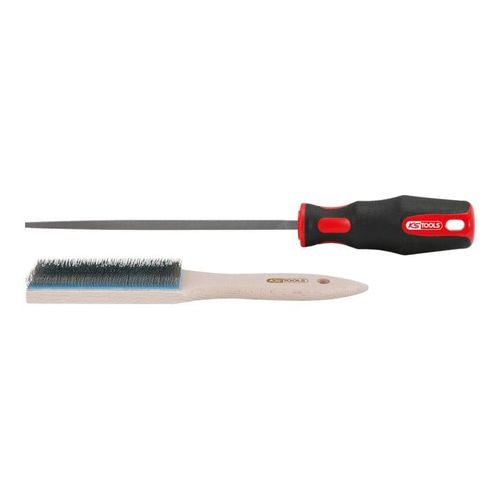 KS Tools Vierkant-Feile mit Feilenbürste, 2-teilig (157.0309)