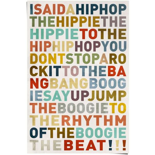 Reinders Poster "Poster I said a HipHop Farbig - Hip-Hop - Songtext - Musik" Musiker 1 Stk. tlg.