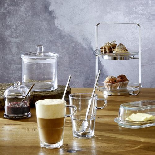 Leonardo Butterdose Ciao , Transparent , Glas , 21x6.2x10 cm , Küchenzubehör, Vorratsbehälter, Butterdosen