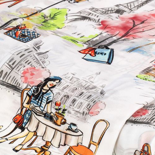 Cupro-Blusenstoff "Damen", bunt Image