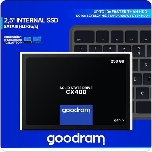 Schnelle Ssd 256Gb 2.5" Sata Iii Laufwerk Für Computer Und Laptop Goodram Cx400