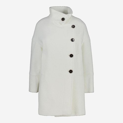 Weißer Mantel mi Kragen