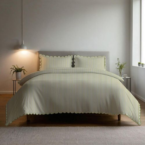 Mehrfarbiges Bettbezugset mit Streifenmuster 135x200cm