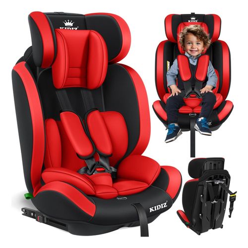 KIDIZ® Autokindersitz Premium Kinderautositz Gruppe 1+2+3, 9-36 kg 5-Punkt-Sicherheitsgurt, Autositz, Kindersitz, Einstellbare Kopfstütze, Mitwachsende Sitzerhöhung 1-12 Jahre, Stabil und Sicher