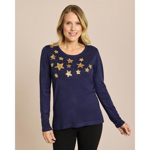 Pullover mit Pailletten-Sternen