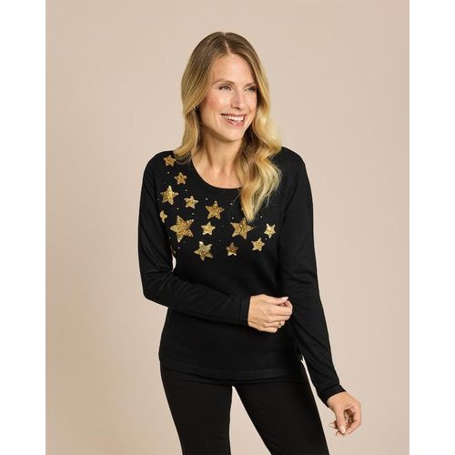 Pullover mit Pailletten-Sternen