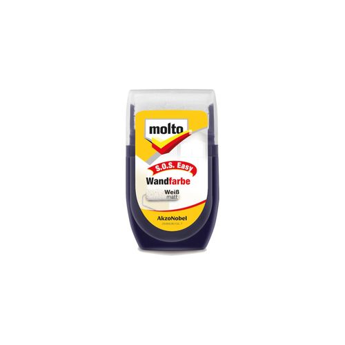 moltofill S.O.S. Wandfarbe 30 ml Ausbesserungsfarbe Farbroller weiß molto (5579200)
