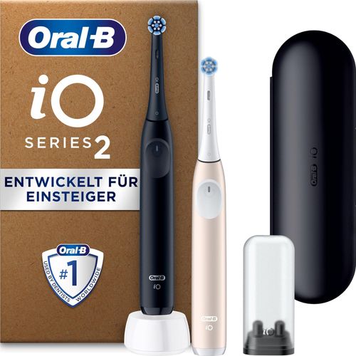 Oral B elektrische Zahnbürste Zahnpflege iO 2 Packung Schwarz Pink Doppelpack