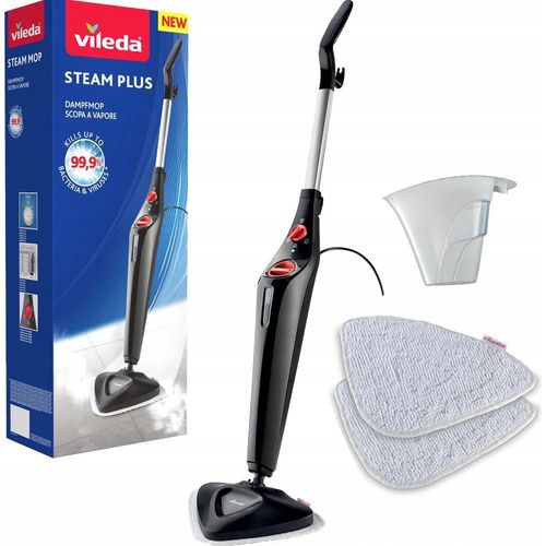 Vileda Dampfmopp Steam Plus, 15S Aufheizzeit, 3 Betriebsarten, 99,9% Desinfektion