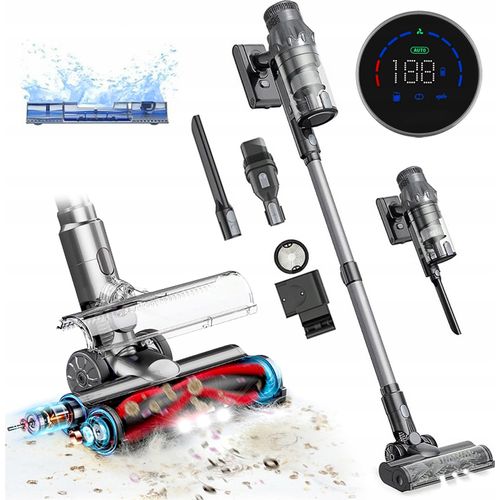 Aufrechter Staubsauger Kabelloser Mop 2In1 400W Haarfilter Hepa 75Min