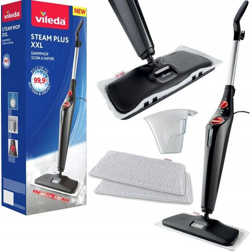 Vileda Dampfmopp Steam Plus Xxl 40 Cm, 99,9% Desinfektion, Rotierender Kopf