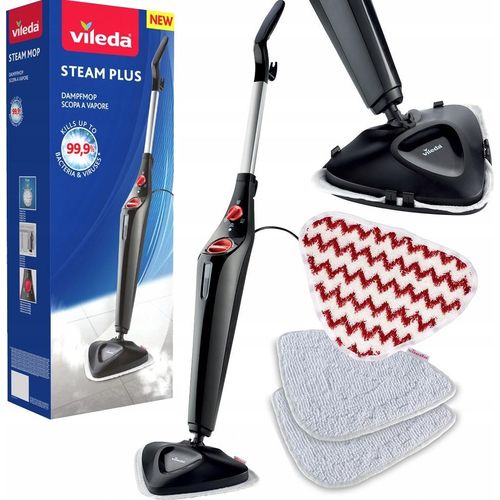 Vileda Dampfmopp Steam Plus Pad 3 Modi 99,9% Desinfektion Schnellstart