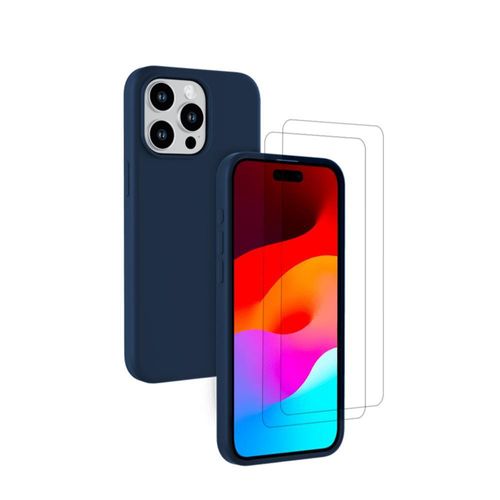Hülle iPhone 15 Pro und 2 schutzfolien - Silikon -