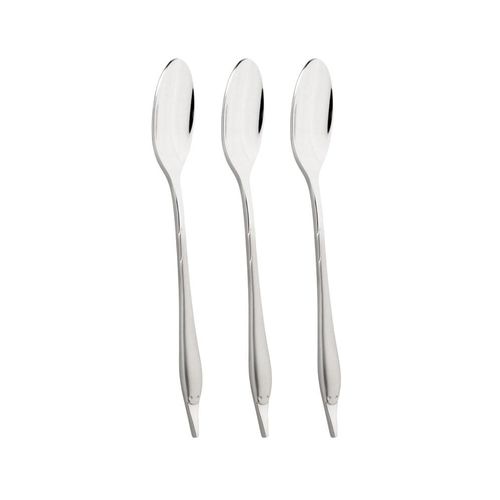 Fingerfood-Löffel MULEX "Mini - Besteck, Löffel Set, satiniert", silber (silberfarben), L:17,5cm, Edelstahl, Esslöffel, Fingerfood-Löffel, innovatives Besteck für Tapas und Fingerfood