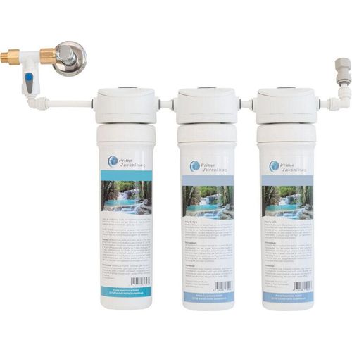 Wasserfiltersystem Haupt- & 2 Erweiterungsfilterstufen AA Inline von Carbonit & Prime Inventions Sediment + Entkalkung + EM IFP Premium 5